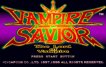 Vampire Savior: The Lord of Vampire Title Screen